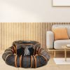 2 In 1 Foldable Pet Play Tent with Tunnel Pet Cage Tent Pet Enclosures Playground Indoor Outdoor with Carry Bag for Dog Cat Rabbit