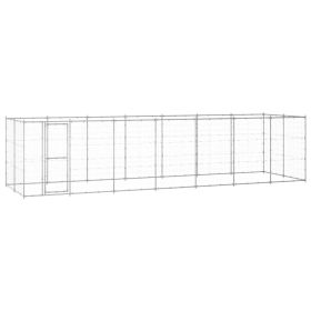 Outdoor Dog Kennel Galvanized Steel 182.3 ftÂ²