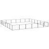 Dog Kennel Black 387.5 ft¬≤ Steel