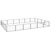 Dog Kennel Black 258.3 ft¬≤ Steel