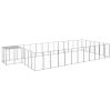 Dog Kennel Silver 247.5 ftÂ² Steel