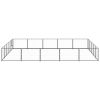 Dog Kennel Black 269.1 ftÂ² Steel