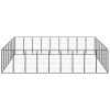 32-Panel Dog Playpen Black 19.7"x39.4" Powder-coated Steel