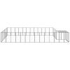 Dog Kennel Black 247.5 ftÂ² Steel