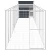 Dog House with Run Anthracite 65"x500.4"x71.3" Galvanized Steel