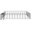 46-Panel Dog Playpen Black 19.7"x39.4" Powder-coated Steel
