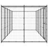 Outdoor Dog Kennel Steel with Roof 130.2 ftÂ²