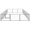 Dog Kennel Black 290.6 ftÂ² Steel