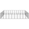 36-Panel Dog Playpen Black 19.7"x39.4" Powder-coated Steel