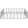28-Panel Dog Playpen Black 19.7"x39.4" Powder-coated Steel
