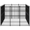 Outdoor Dog Kennel Steel 148.8 ftÂ²
