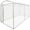 Outdoor Dog Kennel with Canopy Top 13'x6'x7.9'