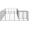 Dog Kennel Black 143.3 ftÂ² Steel