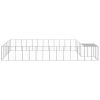 Dog Kennel Silver 247.5 ftÂ² Steel