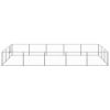 Dog Kennel Silver 161.5 ftÂ² Steel