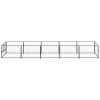 Dog Kennel Black 53.8 ftÂ² Steel