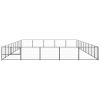 Dog Kennel Black 484.4 ftÂ² Steel