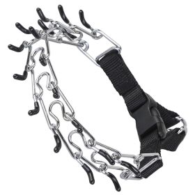 Adjustable Dog Choke Collar Training Chain Dog Necklace with Buckle for Small Medium Large Dogs (Option: DogProngCollarS)
