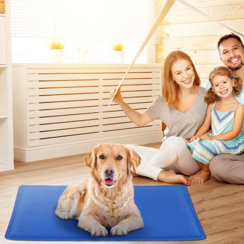 Pet Dog Cooling Mat Pressure Activated Gel Self Cooling Mat Pad Pet Cooling Bed Mats Portable Pet Cooling Mat L Size Pet Dog Cooling Mat Pressure Activated Gel Self Cooling Mat Pad Pet Cooling Bed Mats Portable Pet Cooling Mat L Size