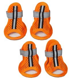 Sporty-Supportive Mesh Pet Sandals Shoes - Set Of 4 (size: X-Small)