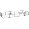 Dog Kennel Black 107.6 ftÂ² Steel