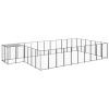 Dog Kennel Black 208.4 ftÂ² Steel