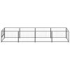 Dog Kennel Black 43.1 ftÂ² Steel