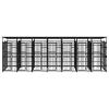 Outdoor Dog Kennel with Roof Steel 138.9 ftÂ²