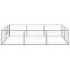 Dog Kennel Silver 64.6 ftÂ² Steel
