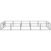 Dog Kennel Black 107.6 ftÂ² Steel