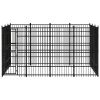 Outdoor Dog Kennel Steel 119 ftÂ²