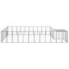 Dog Kennel Black 208.4 ftÂ² Steel